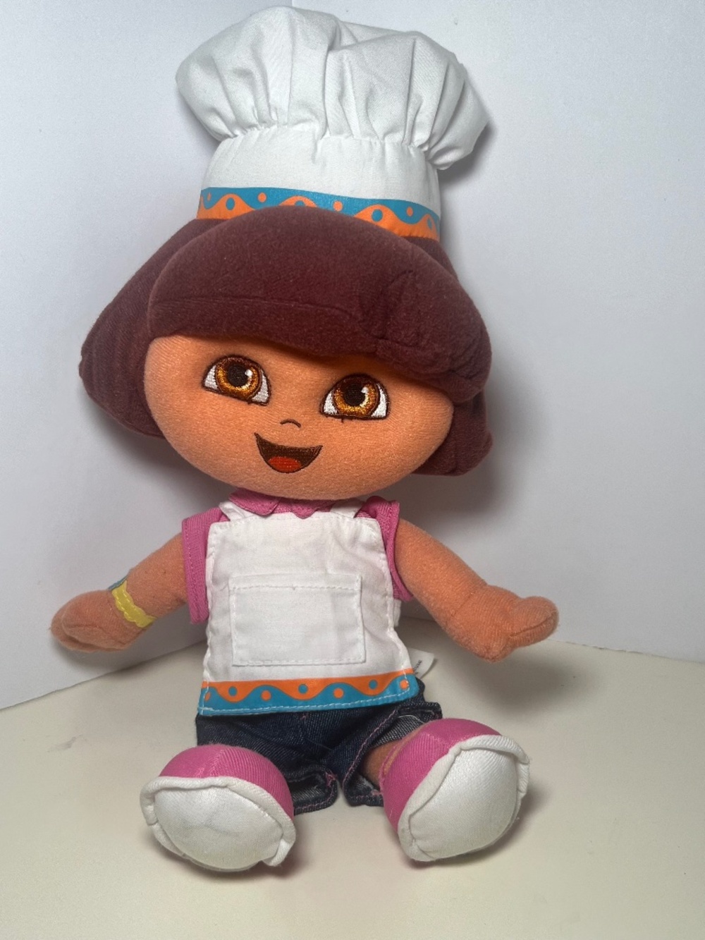 Mattel Fisher Price Dora the Explorer Plush Chef Baker Cook Vintage Cloth Doll